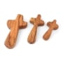 Olive Wood Hand-Carved Holding Cross - 5