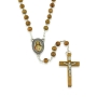 Holyland Rosary Olive Wood Rosary with Crucifix and Medallion - 3