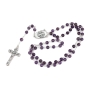 Holyland Rosary Amethyst Beaded Rosary With Jordan River Water and Crucifix - 2