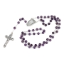 Holyland Rosary Amethyst Beaded Rosary With Jordan River Water and Crucifix - 3