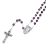 Holyland Rosary Amethyst Beaded Rosary With Jordan River Water and Crucifix - 4