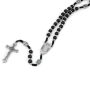 Holyland Rosary Black Wood Beaded Rosary With Crucifix and Jordan River Water - 3