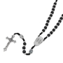 Holyland Rosary Black Wood Beaded Rosary With Crucifix and Jordan River Water - 4