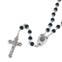 Holyland Rosary Dark Blue Beaded Rosary With Crucifix and Jordan River Water - 3