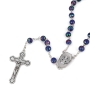 Holyland Rosary Decorated Blue Beaded Rosary With Crucifix and Jordan River Water - 3