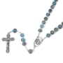 Holyland Rosary Handmade Blue Beaded Rosary With Crucifix and Jordan River - 4