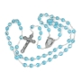 Holyland Rosary Light Blue Beaded Rosary With Crucifix and Jordan River Water - 2