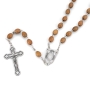 Holyland Rosary Metal Chain and Olive Wood Beaded Rosary With Crucifix and Jordan River Water - 4