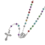 Holyland Rosary Multicolored Beaded Rosary With Crucifix and Jerusalem Cross - 3