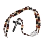 Holyland Rosary Multicolored Olive Wood Beaded Rosary With Crucifix and Jordan River Water - 3