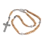 Holyland Rosary Olive Wood Beaded Rosary With Crucifix and Jordan River Water - 2