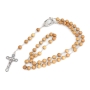 Holyland Rosary Olive Wood Beaded Rosary With Jordan River Water and Crucifix - 2