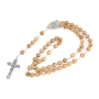 Holyland Rosary Olive Wood Beaded Rosary With Jordan River Water and Crucifix - 3