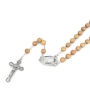 Holyland Rosary Olive Wood Beaded Rosary With Jordan River Water and Crucifix - 4