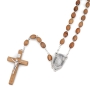 Holyland Rosary Olive Wood Beaded Rosary With Olive Wood Crucifix and Jordan River Water - 3