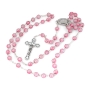 Holyland Rosary Pink Beaded Rosary With Crucifix and Jordan River Water - 2