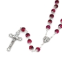 Holyland Rosary Red Beaded Rosary With Jerusalem Cross and Crucifix - 3