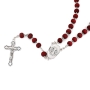 Holyland Rosary Rose-Scented Beaded Rosary With Crucifix and Jordan River Water - 2