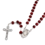 Holyland Rosary Rose-Scented Beaded Rosary With Crucifix and Jordan River Water - 3