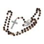 Holyland Rosary Tiger's Eye Beaded Rosary With Crucifix and Jordan River Water - 3