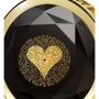 24K Gold Plated and Large Cubic Zirconia Necklace with 24K Gold Heart and "I Love You" Micro-Inscribed in 120 Languages - 9