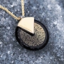 "I Love You" In 120 Languages  24K Gold Pendant Necklace with Onyx Stone Micro-Inscribed - 3