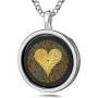 "I Love You" Heart Necklace with 120 Languages - Onyx Stone Micro-Inscribed with 24K Gold - 4