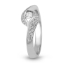 Anbinder Jewelry 14K White Gold Women's Knot Ring with Diamonds - 2