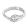 Anbinder Jewelry 14K White Gold Women's Knot Ring with Diamonds - 5