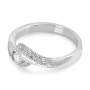 Anbinder Jewelry 14K White Gold Women's Knot Ring with Diamonds - 6