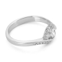 Anbinder Jewelry 14K White Gold Women's Knot Ring with Diamonds - 7