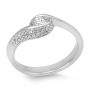 Anbinder Jewelry 14K White Gold Women's Knot Ring with Diamonds - 3