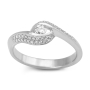 Anbinder Jewelry 14K White Gold Women's Knot Ring with Diamonds - 4
