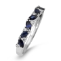 Anbinder Jewelry White Gold Women's Ring with Diamonds and Sapphires - 2