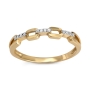 Anbinder 14K Gold Cable Link Women's Ring with Diamond Accents - 2