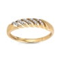 14K Gold Women’s Ring with Spiral Cutout Design and Diamond Accents - 2