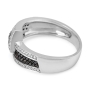 Anbinder Jewelry 14K White Gold Women's Color Block Ring with Diamonds - 5