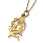 Anbinder 14K Yellow Gold Zodiac Virgo Pendant with Diamond Accent - 1