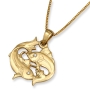 Anbinder 14K Yellow Gold Zodiac Pisces Pendant with Diamond Accents - 1