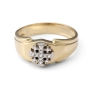 Anbinder Jewelry Women's 14K Gold Diamond Embedded Jerusalem Cross Ring - 2