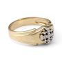 Anbinder Jewelry Women's 14K Gold Diamond Embedded Jerusalem Cross Ring - 3