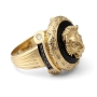 Anbinder Jewelry Men's 14K Yellow Gold Lion of Judah Diamond Ring - 4