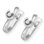 14K Gold and Diamond Abstract Lever Back Earrings  - 3