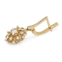 Anbinder Jewelry 14K Yellow Gold Dainty Flower Earrings with Diamonds - 3