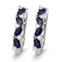 Anbinder Jewelry 14K White Gold Diamond and Sapphire Earrings - 1