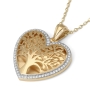 Anbinder 14K Gold Grand Heart Tree of Life Pendant with Diamonds - Color Option - 5