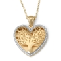 Anbinder 14K Gold Grand Heart Tree of Life Pendant with Diamonds - Color Option - 1