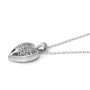 Anbinder Jewelry 14K White Gold Heart Shaped Tree of Life Pendant with Diamonds - 3