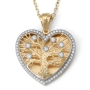 Anbinder Jewelry 14K Gold Large Heart-Shaped Tree of Life Pendant - 3