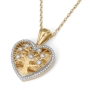 Anbinder 14K Gold Heart-Shaped Blooming Tree of Life Pendant with Diamonds - Color Option - 4